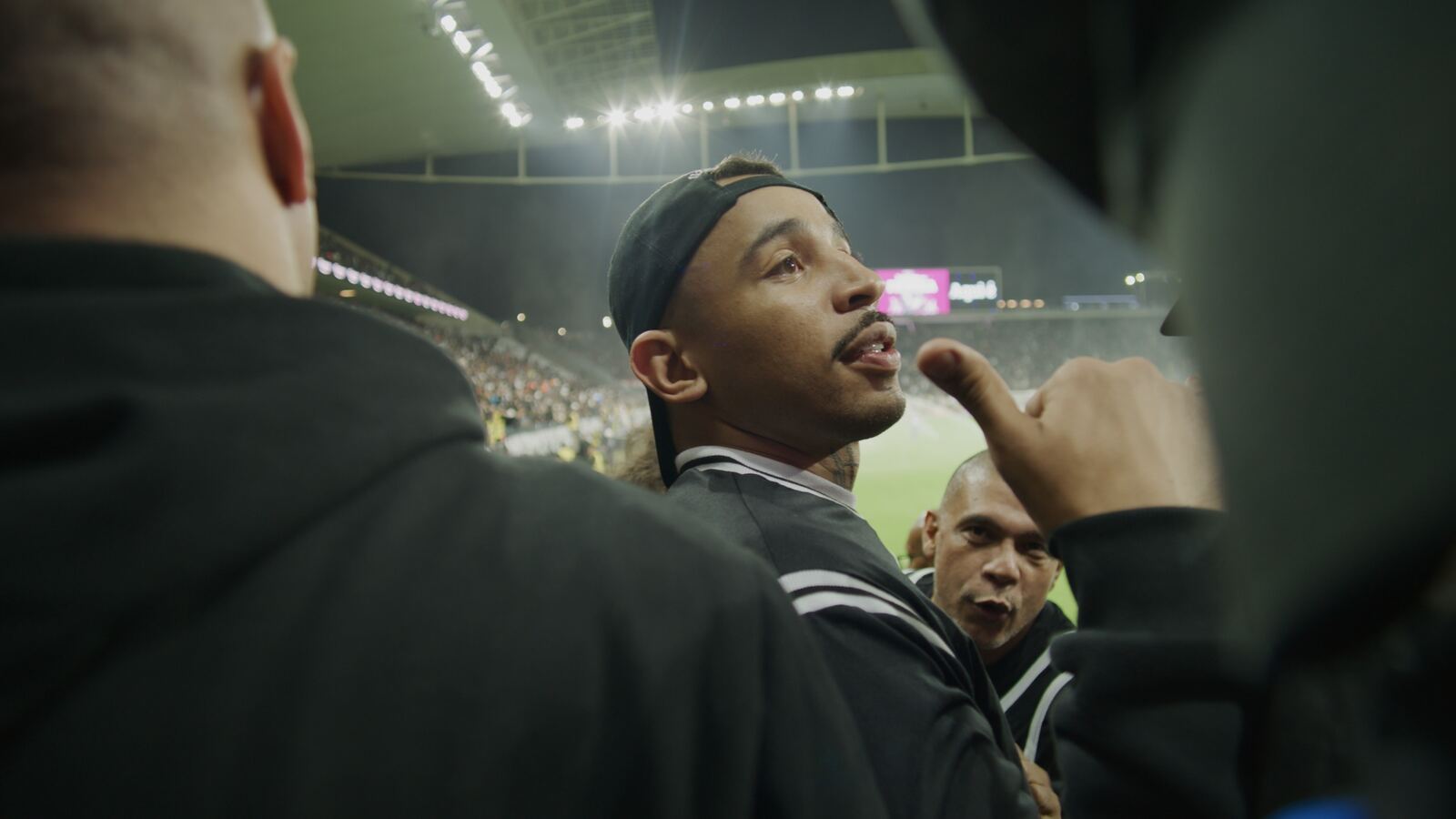 Carlos Prates in the middle of the supporters’ section