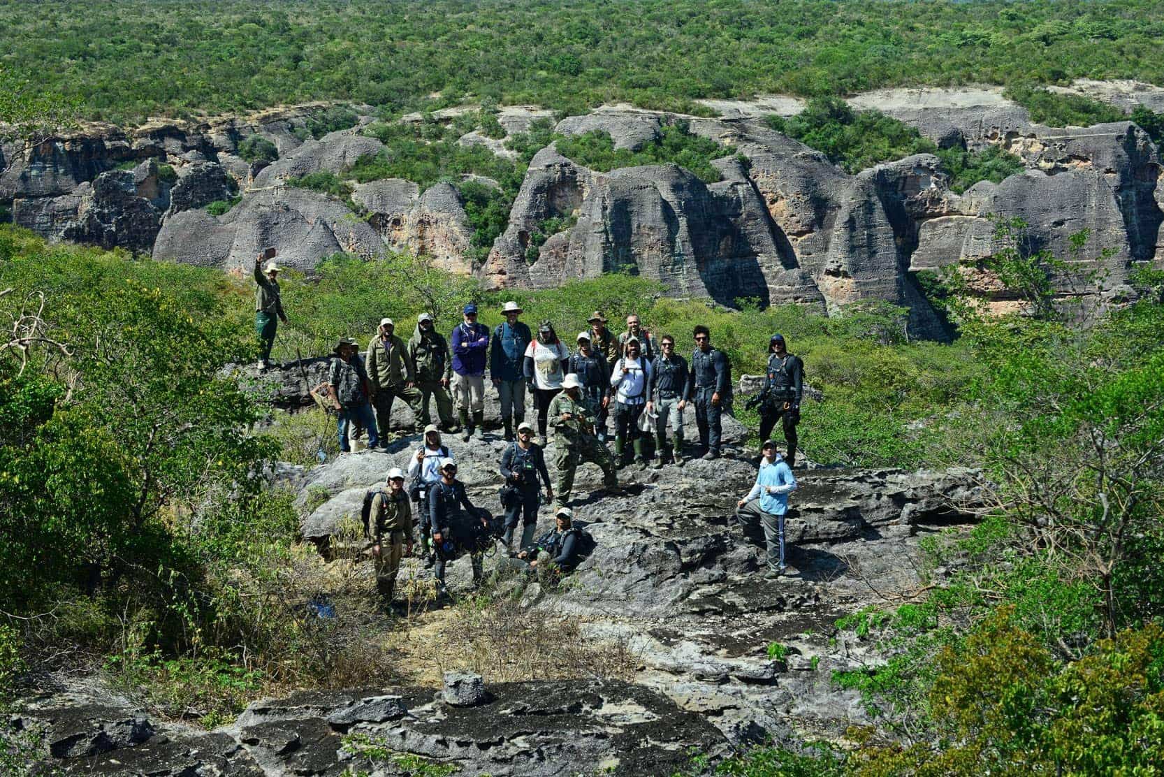 Discovery networks team in a Brazilian rocky rain forest northwest film crew Nik Fonseca director survival adventure